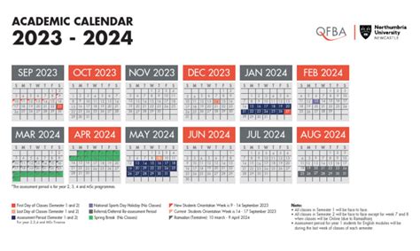 QFBA NU Academic Calendar 2023 2024 | PDF