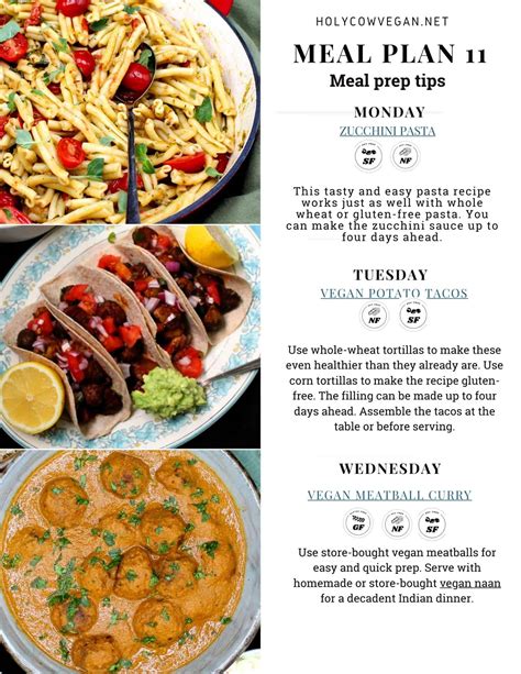 Vegan Meal Plan 11 - Holy Cow Vegan