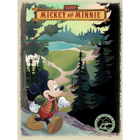 Mickey Mouse ''Camp Mickey and Minnie!'' Gallery Wrapped Canvas by Bret ...