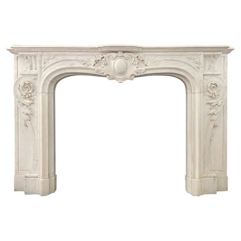 Large Antique French Marble Fireplace Mantel For Sale at 1stDibs