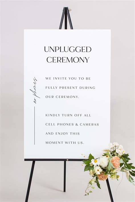 No Cell Phone Wedding Ceremony Sign | The Hannah