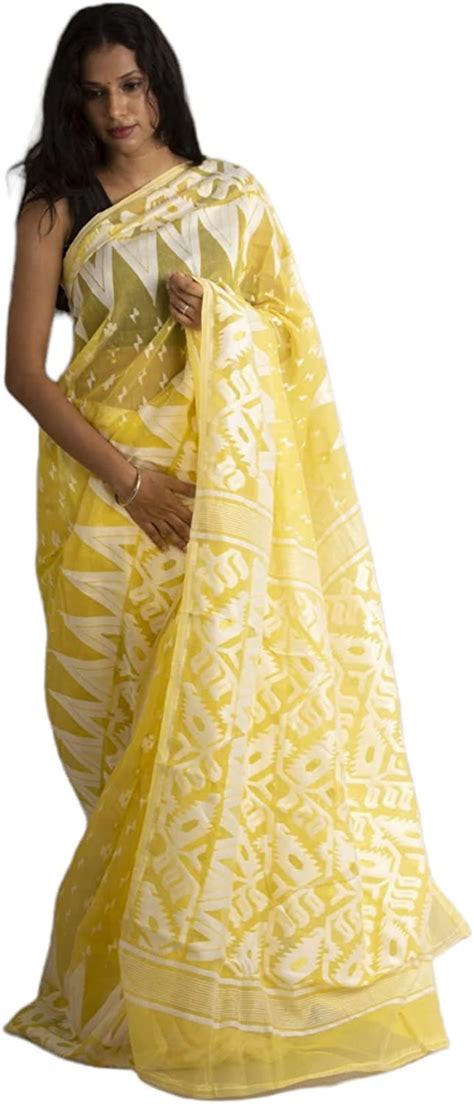 Buy Moumita's Saree Women's Traditional Bengal Cotton Silk Soft Jamdani ...