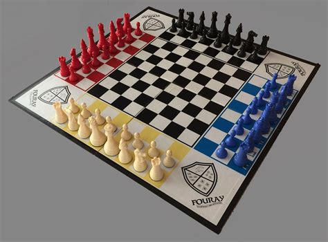Fouray Four Handed Chess Set - www.ChessAntiques.com