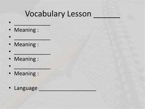 Image result for Vocabulary Lesson
