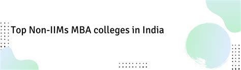 Top Non-IIMs MBA colleges in India
