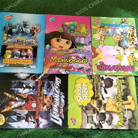 Jual BUKU PINTAR MEWARNAI MEMBACA TEGAK BERSAMBUNG DORA BINATANG ...