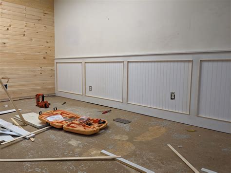 Doing an office remodel. Trying to go for a more modern wainscot with ...