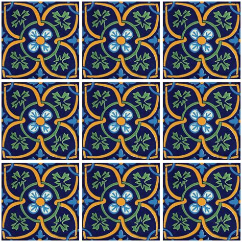 Mexican Talavera Tile San Angelin Azul – Casa Castillo