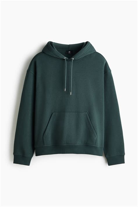 Loose Fit Hoodie - Dark teal - Men | H&M US