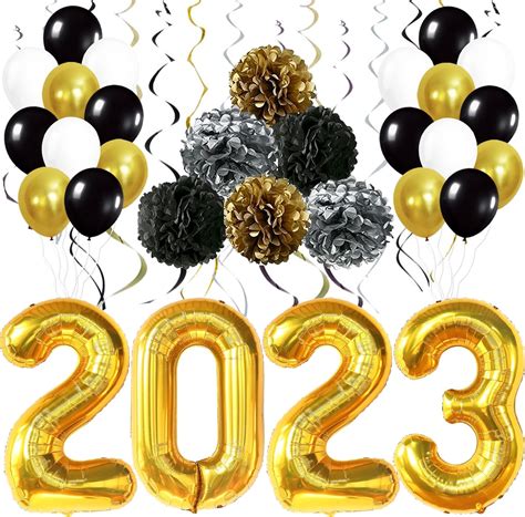 KatchOn Black and Gold Graduation Party Decorations Pack - India | Ubuy