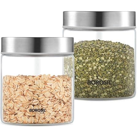 Buy Borosil Classic Glass Jar, Air-Tight Storage Container For Kitchen ...