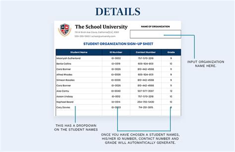 Class President Sign Up Sheet 的图像结果