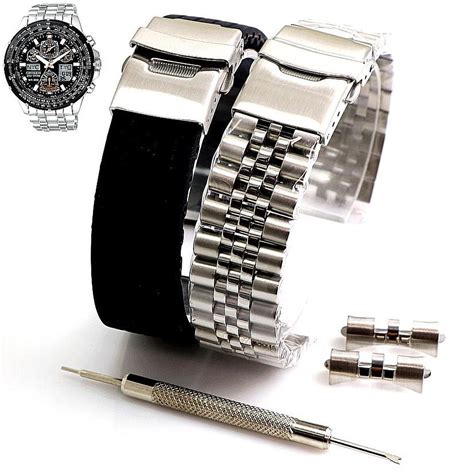 Steel Silicone Replacement Watch Band Citizen Skyhawk AT JY0000-53E ...