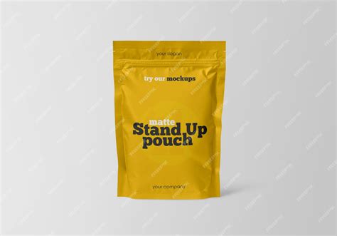 Matte stand-up pouch mockup | Premium PSD