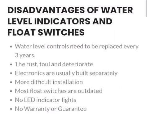 what are the disadvantages of a simple water level indicator (at least ...