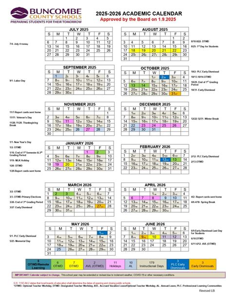 ️ Buncombe County Schools Calendar 2025-2026 ️ [PDF]