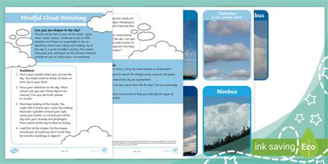 Mindful Cloud Watching (teacher made) - Twinkl
