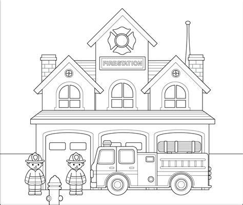 How To Draw Fire Station