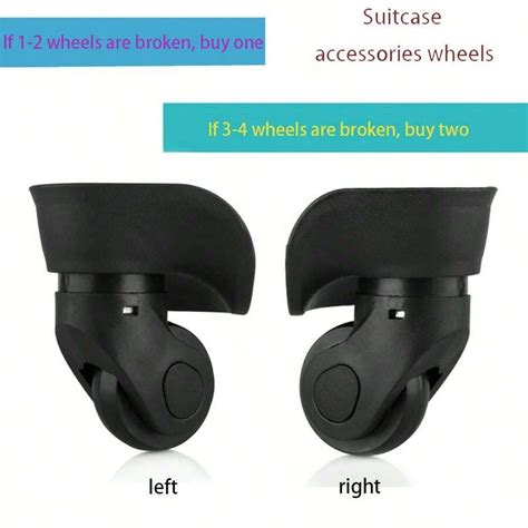 W041-2# Pequeno 2 peças Rodas de Substituição de Malas de Viagem Rodas ...