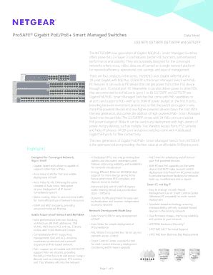 Fillable Online ProSAFE Gigabit PoE/PoE+ Smart Managed Switches Fax ...