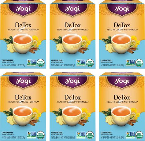 Amazon.com : Yogi Tea DeTox Tea - 16 Tea Bags per Pack (6 Packs ...