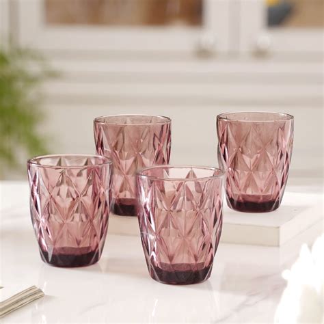 Mauve Orchid Juice Glass Set of 4 Online - Premium Tumbler | Nestasia