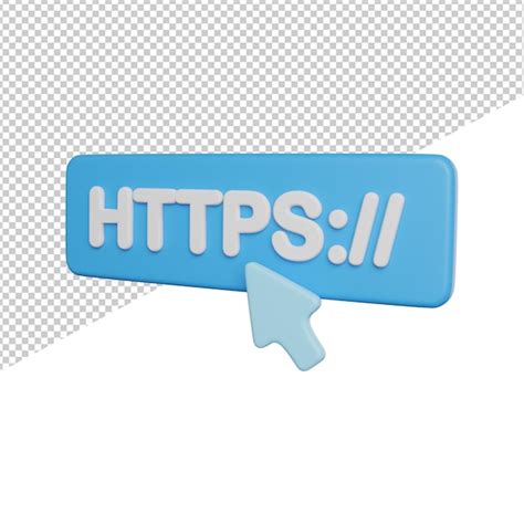 Vue latérale du domaine Web Internet Illustration d'icône de rendu 3d ...