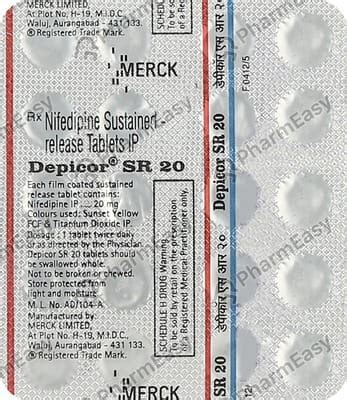 Depicor Sr 20 MG Tablet (20): Uses, Side Effects, Price & Dosage ...