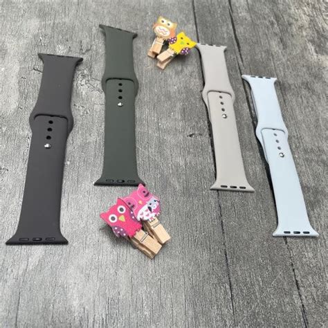 Tint And Shades Of Grey Liquid Silicone Apple Watch Band for 42-44-45 ...