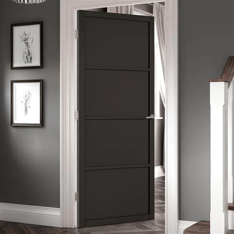 Soho 4 Panel Black Primed Door