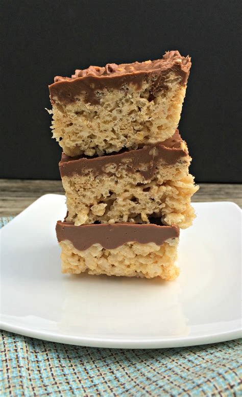 Chocolate Peanut Butter Rice Krispie Bars - Chocolate Slopes®