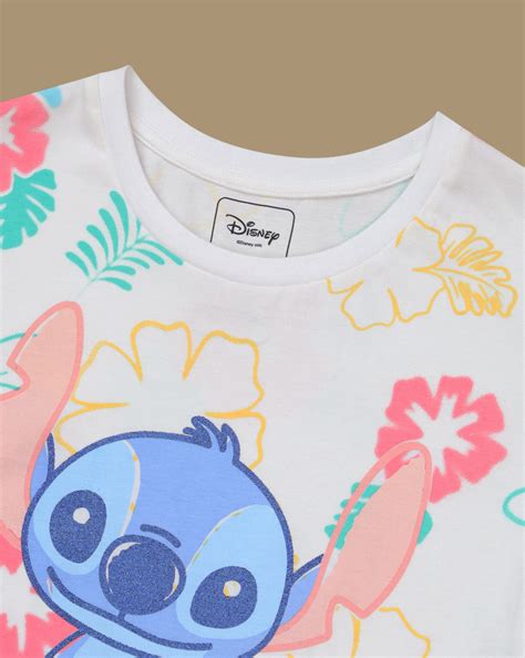Lilo & Stitch Printed Relaxed Fit Tshirt For Girls – Kidsville