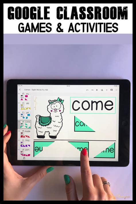 Google Classroom Activities for Kindergarten Sight Words Games