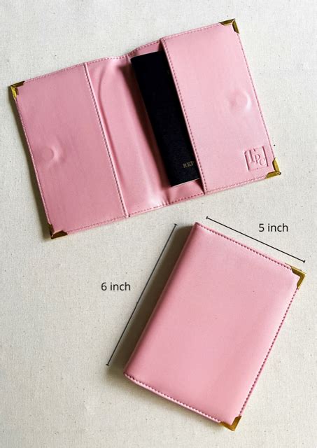 Personalised Dual Tone Antique Pink & Grey Black Couple Passport Cover ...