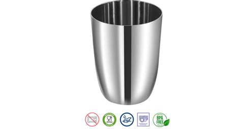 Buy Kraft Ayushi Stainless Steel Glass Set of 6-300ml Each | Mirror ...