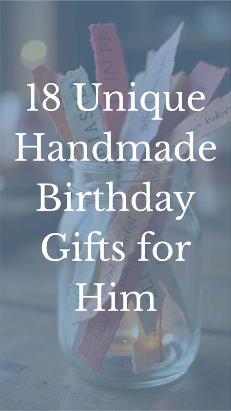 18 Unique Handmade Birthday Gifts for Him in 2025 | Birthday present ...