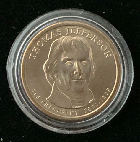 2007-D THOMAS JEFFERSON GOLD TONED ONE DOLLAR PRESIDENTIAL COLLECTION ...