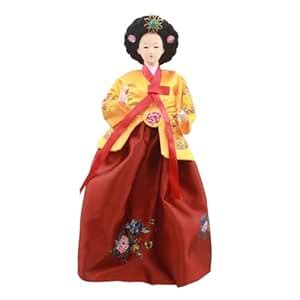 Buy Bnf® Korean Hanbok Doll Cute 12 inch Female Statue for Home Office ...