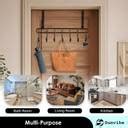 Sunvibe Drill Free Over the Door Hanger with 7 Hooks for Clothes ...