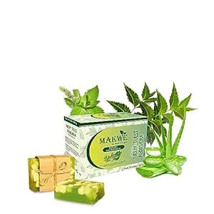 Buy MAKWE Neem Tulsi Aloevera Soap | Herbal Bathing Soap for Acne ...