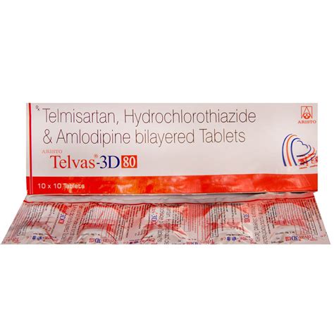 Telvas 3D 80 Tablet 10's Price, Uses, Side Effects, Composition ...