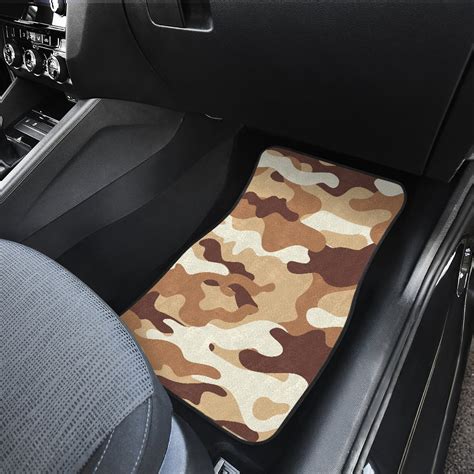 Bright Yellow Camo Car Floor Mats - Durable Car Accessories - AnimeBape