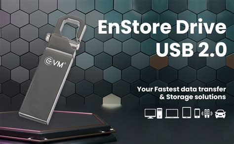 EVM EnStore 16GB Metal USB 2.0 Flash Drive - High Read Speeds up to ...