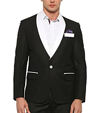 Buy Shaftesbury London Mens Slim Fit Cotton Formal Blazer Single Breast ...