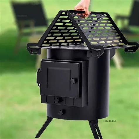 Mobile Wood Burning Heater Stove for Indoor & Outdoor Use - Portable H ...