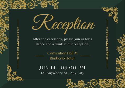 Wood Wedding Reception Invites