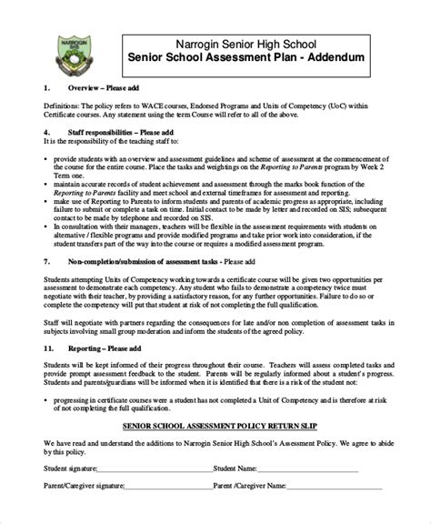 Image result for Assessment Plan Examples