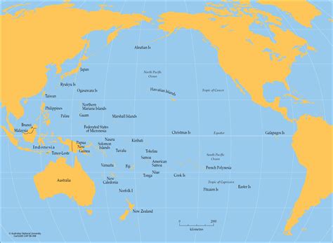 Pacific Ocean - CartoGIS Services Maps Online - ANU
