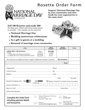 Fillable Online parra catholic org Rosette 2011 Order Form - Roman ...