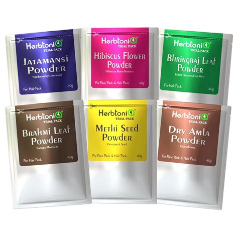 HerbtoniQ Hair Growth Mask Powders Jatamansi Brahmi Hibiscus Bhringraj ...